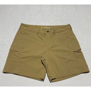 Carhartt 103606 Straight Fit Force Madden Cargo Shorts Women's Size 16 Tan Khaki